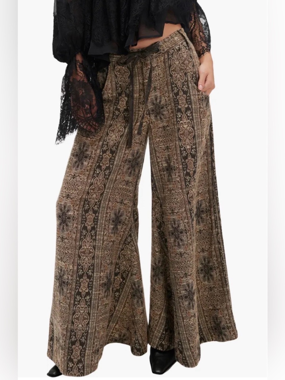 Free People Dahlia Print Wide Leg Pants